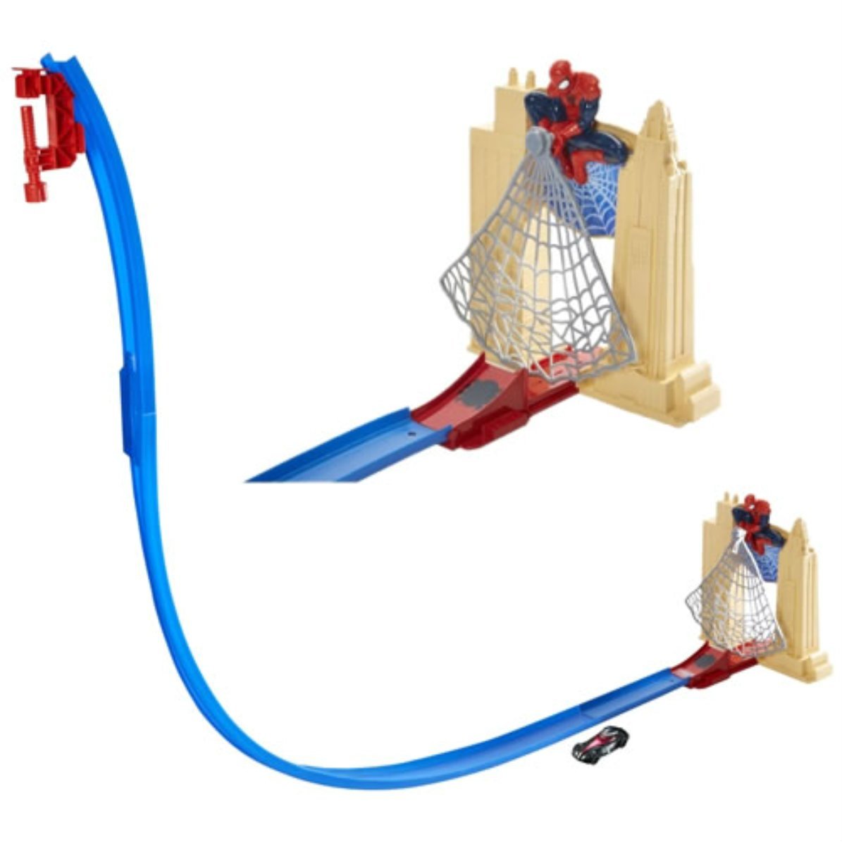 Hot Wheels Marvel Ultimate Spider-Man Web Swing Drop-Out Track Set