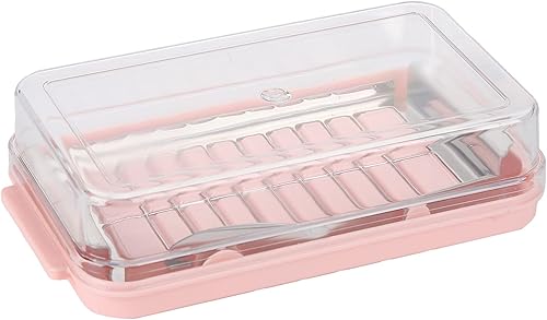 Miniatura 9 de Caja de cubierta para cortador de mantequilla, caja de mantequilla con caja de corte dividida, acero inoxidable para caja de almacenamiento,