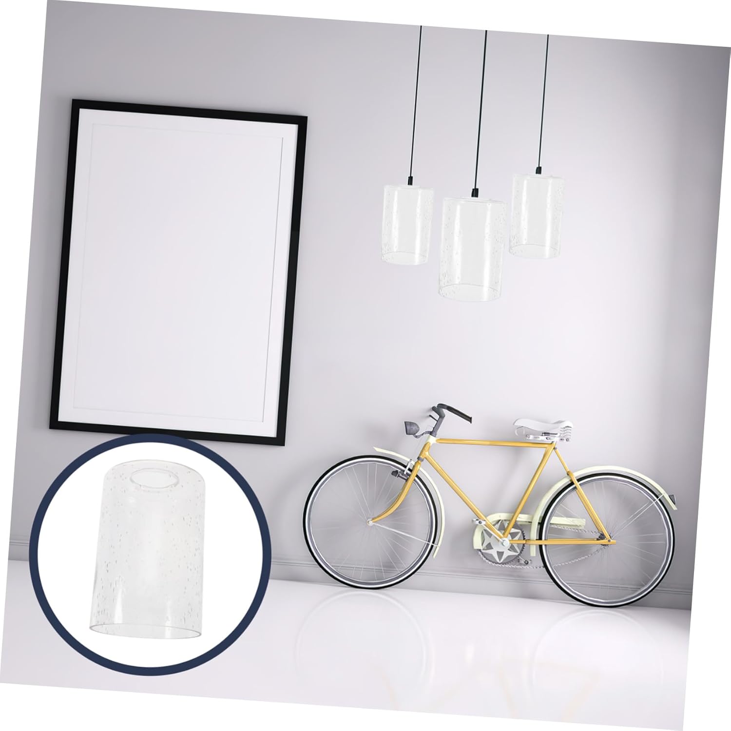 2pcs Glass Lamp Shades Replacement Cylinder Wall Lamp Covers Lightweight Chandelier Light Fixtures for Living Bedroom Hotel Use