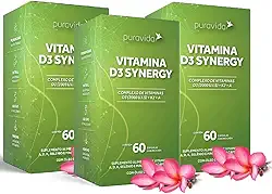 Vitamina D3 Synergy - 3 unidades de 60 Cápsulas - Puravida
