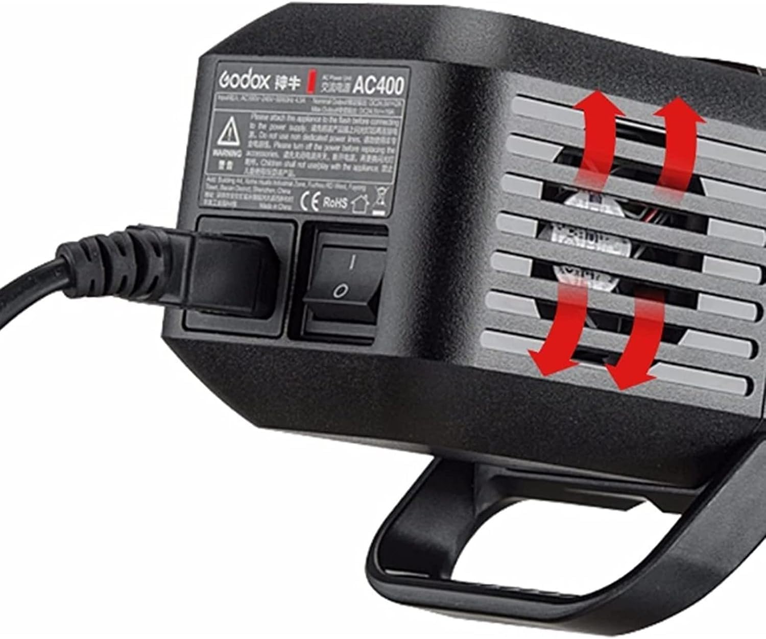 GODOX AC400 Bloc d'alimentation Secteur,Adaptateur Secteur avec Câble d'alimentation de 5 m,Compatible avec Les Modèles AD400Pro, AD400Pro II AD400ProII,Ainsi qu'avec Le Flashpoint XPLOR400 Pro