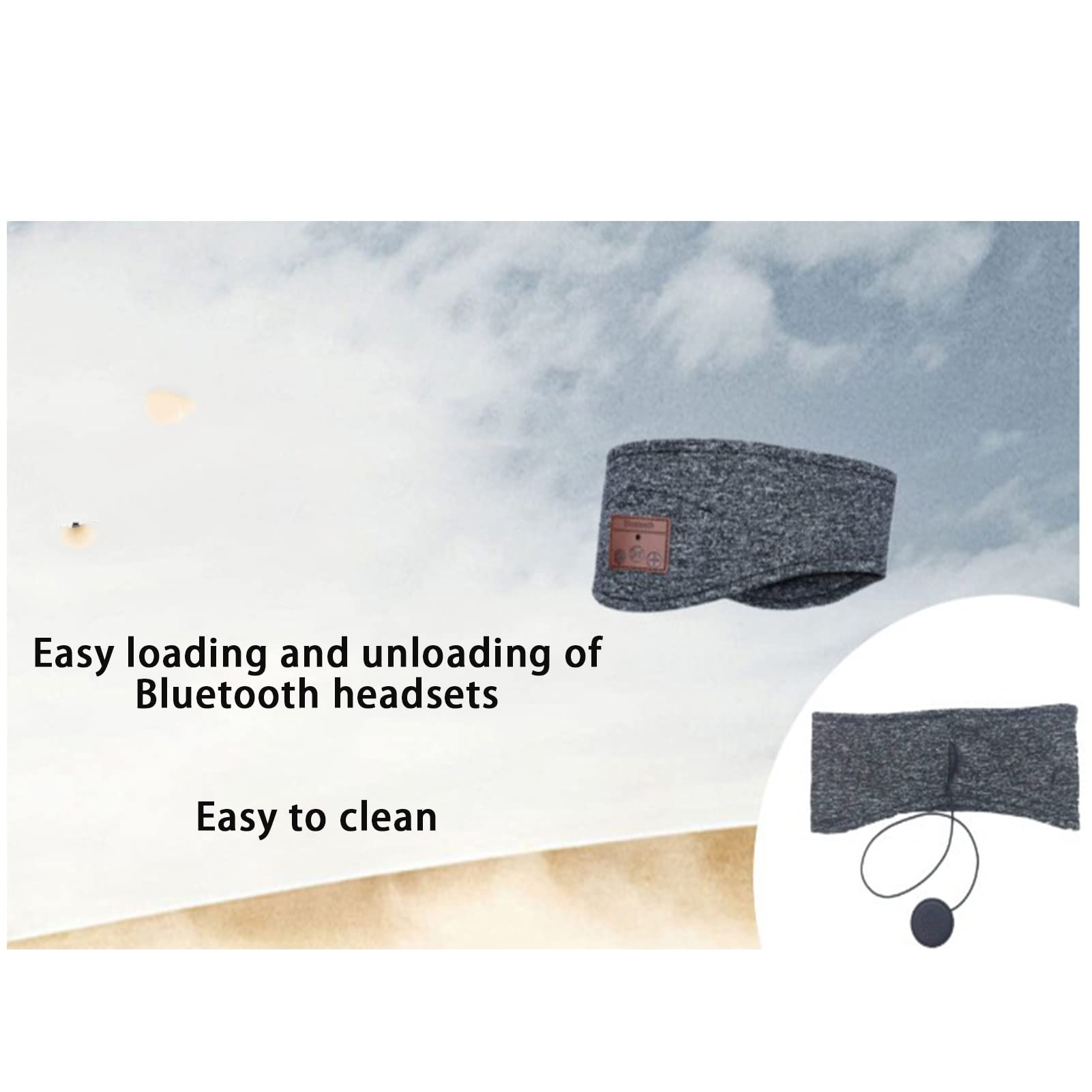 HEATED Auriculares for Dormir,Banda Bluetooth 5.0 Deportes Diadema con Ultrafinos HD Deportivos de Música Deportes Dormir de Lado Viajes en Avión Meditacióny