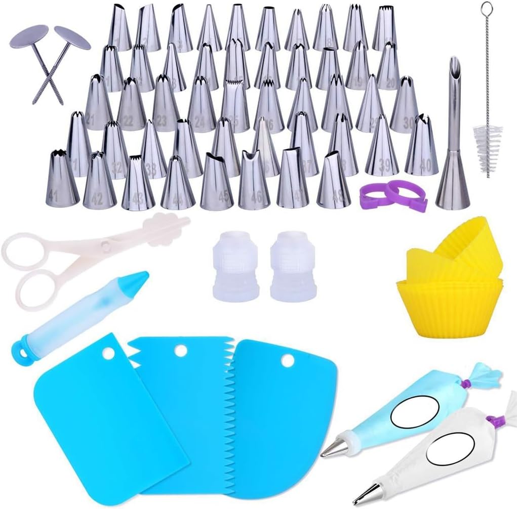 77 Piece Flower Mouth Set Cake Baking Tool Set Combination Extruder Baking Tool Set