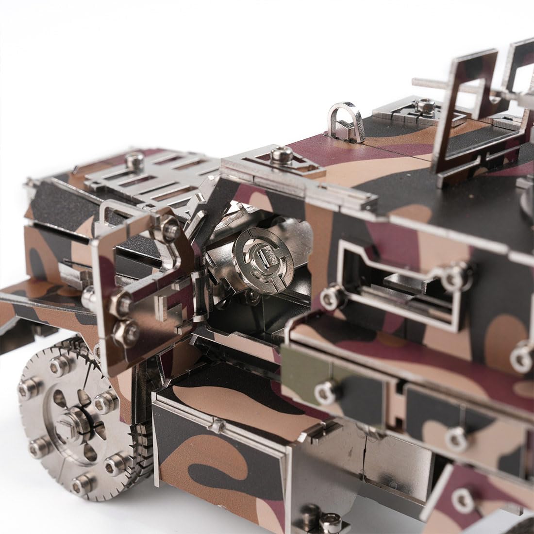3D Metall Puzzle Erwachsene Militär Panzerfahrzeug Montage Kit 200+ Stück | FüR Modellbau-Fans Und Technikliebhaber RäUmliches Denken Und Geduld MilitäRfahrzeug-Design Stabiler Konstruktion
