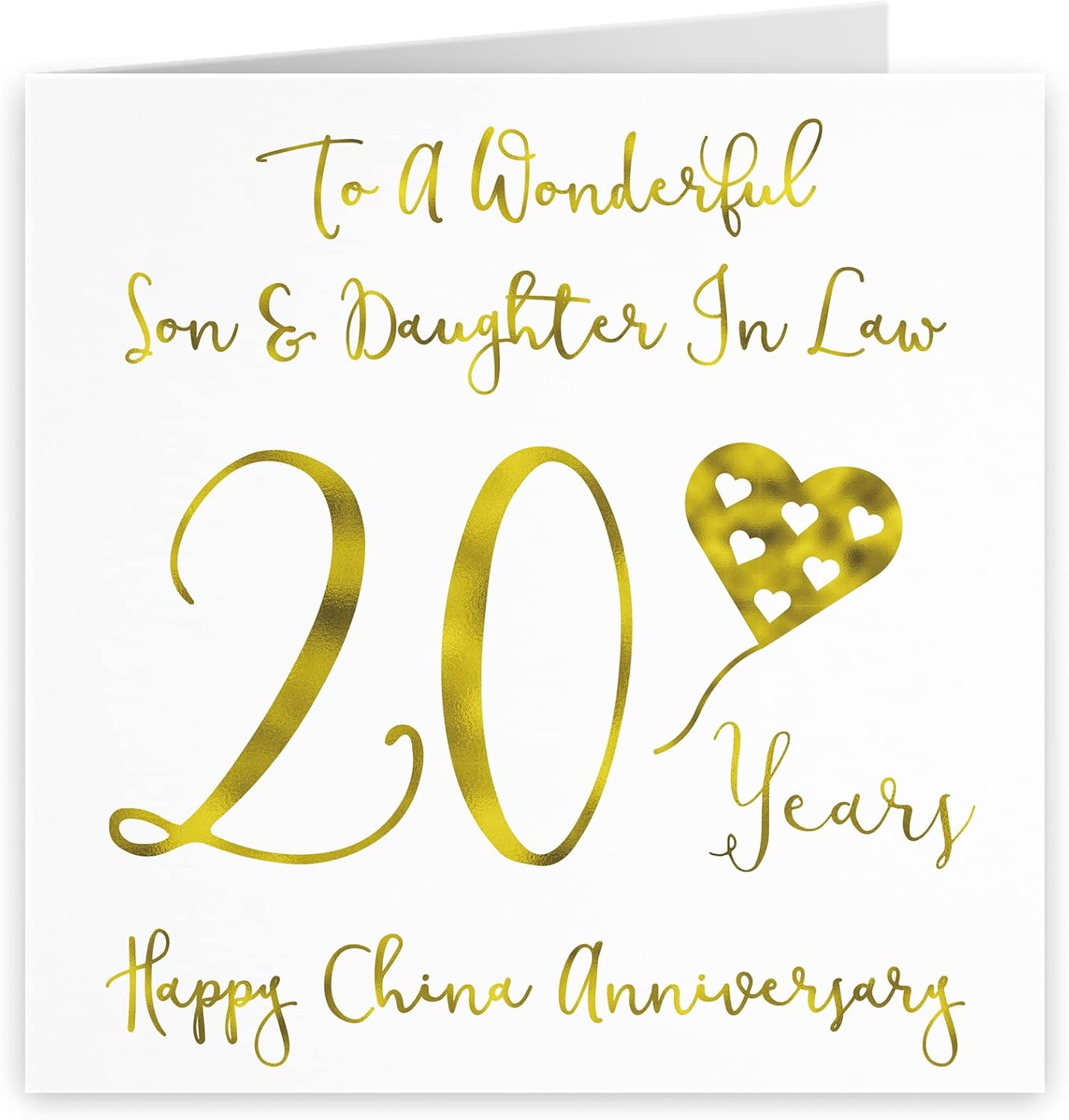 20th Daughter And Son-in-Law Anniversary Card Contemporary Hearts Milos Gallery - View #9