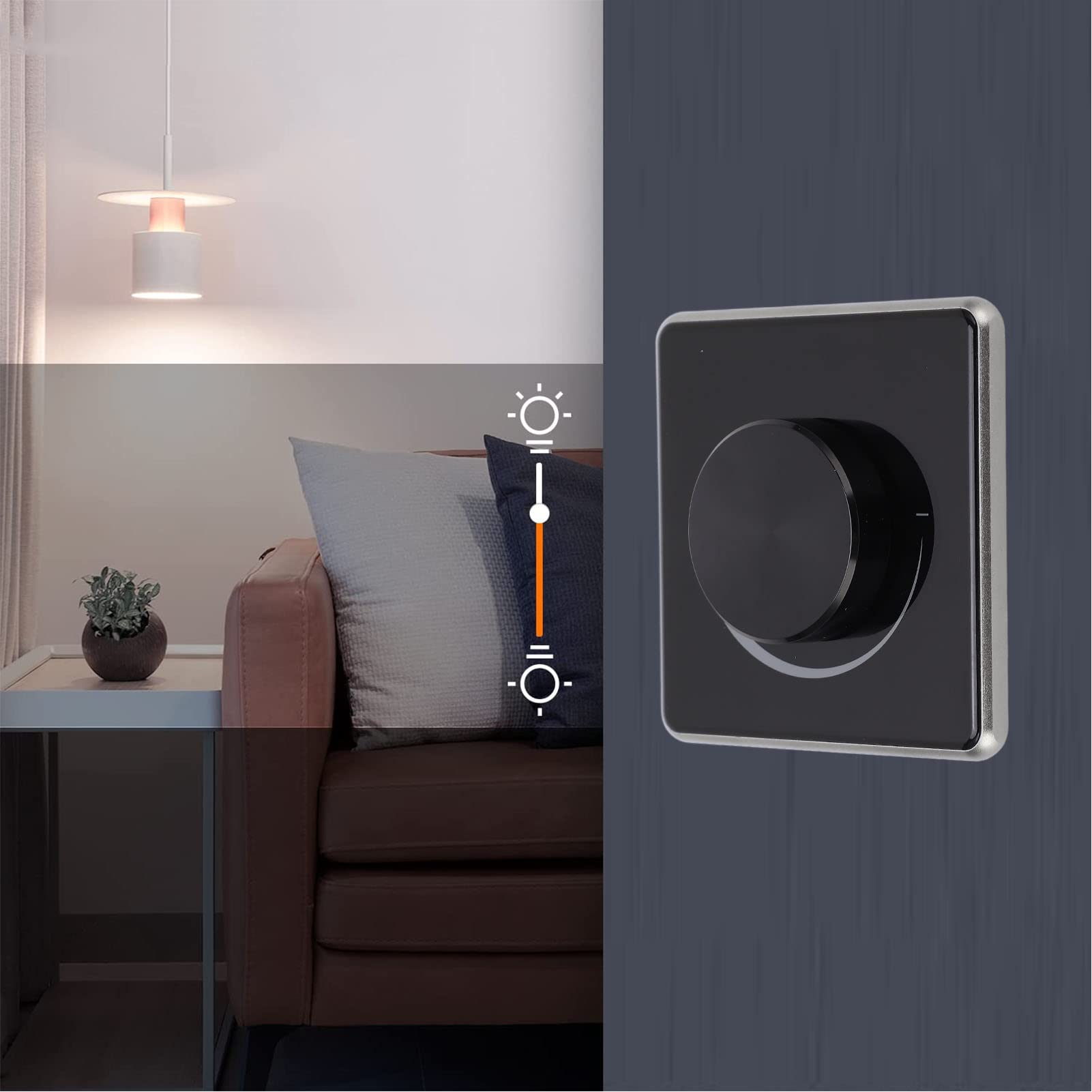 Interruttore Dimmer 1 Banda A 1 Via 60 - 250 W Bianco Rotante - Foto 8