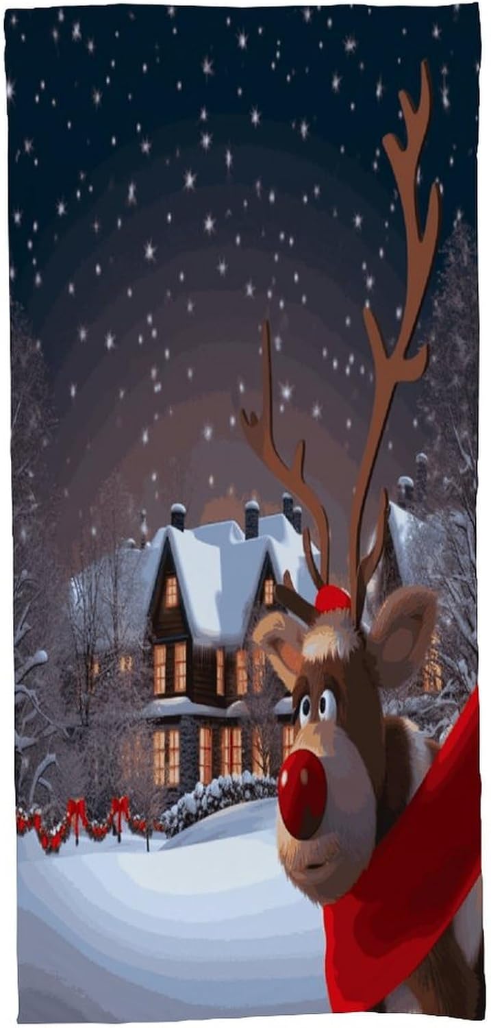 Christmas Towel Vacation Accessories Essentials Soft Lighterweight，Bath Towel for Adults Women Men，Bath Towels Gift for All Occasions, Machine Washable.