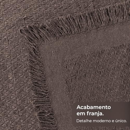 Decolab Manta Sofá Básica Algodão Decorativa | Cobertor de Malha Super Macio Decoração Sala e Cama |