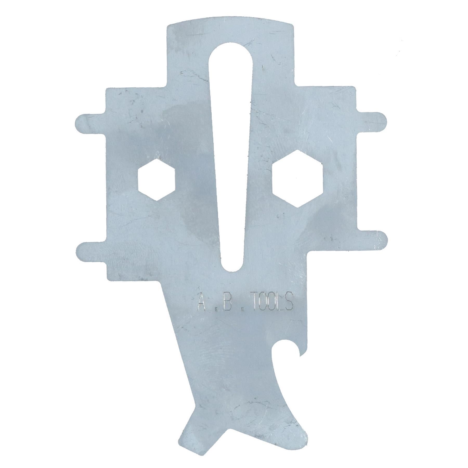 AB Tools Deck Filler Plate Shackle Key Multi-tool for Boat Fuel Waste Water Universal Plugs