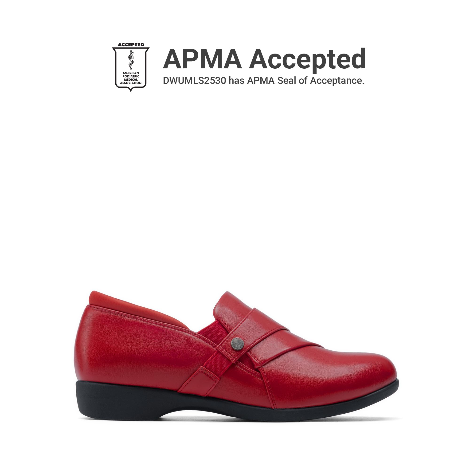 DREAM PAIRS Mokasyny dla kobiet wsuwane Komfortowe eleganckie mokasyny do pracy biurowej Mokasyny biznesowe i casualowe z ekoskórą, okrągły przód z podparciem sklepka, Czerwony, 41 EU