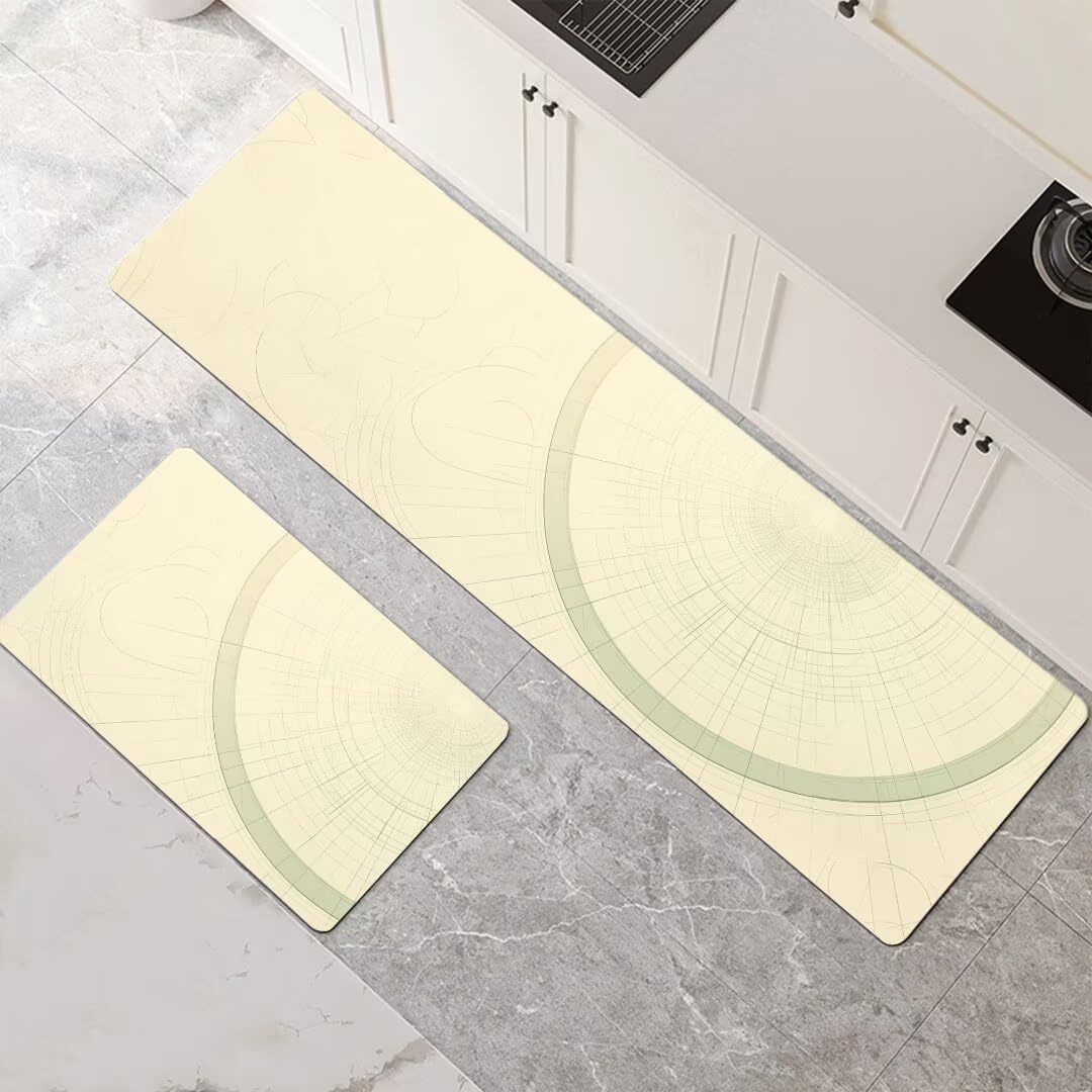 Alfombras de cocina de 2 piezas lavables y antideslizantes para pasillo y comedor sun