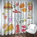 Produktbild 3D Vorhang 170x200cm Hamburger Pommes WäRmeisolierte Blickdicht 100% Polyesterfaser Gardinen Mit ÖSen Für Schlafzimmer Wohnzimmer