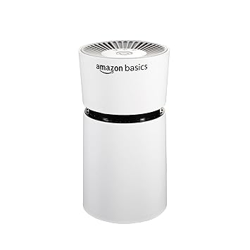 amazon basics Portable Air Purifier For Car, Home & Office Smart Ionizer Function H13 Grade True Hepa Filter, White