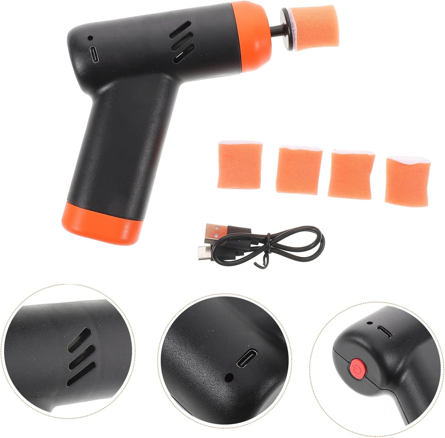Cabilock Cordless Polishing Machine for Car Detailing Rechargeable Battery Buffer Kit for Scratch Repair and Waxing Compact Vehicle-Mounted Polisher for Care