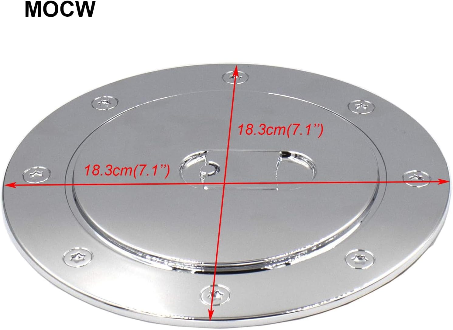 MOCW Chrome Fuel Filler Gas Door Cover Compatible with 1999-2006 Chevy Silverado Suburban Tahoe GMC Sierra Yukon XL Cadillac