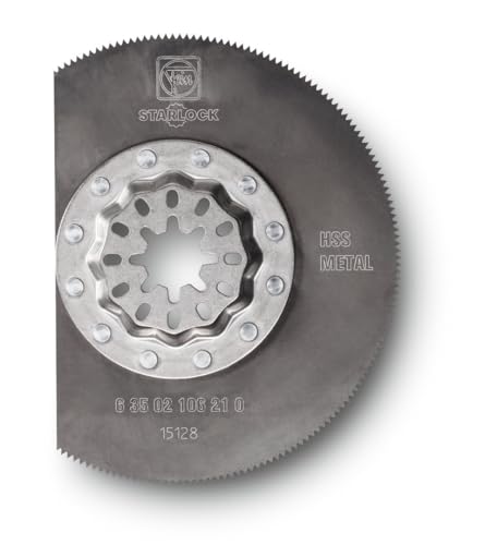 Fein HSS-Sägeblatt segmentiert (ø 85mm Voll-HSS-Sägeblatt Aufnahme Starlock Metall-Verzahnung für Bleche bis 1 mm Kunststoff Holz usw.) 63502106210