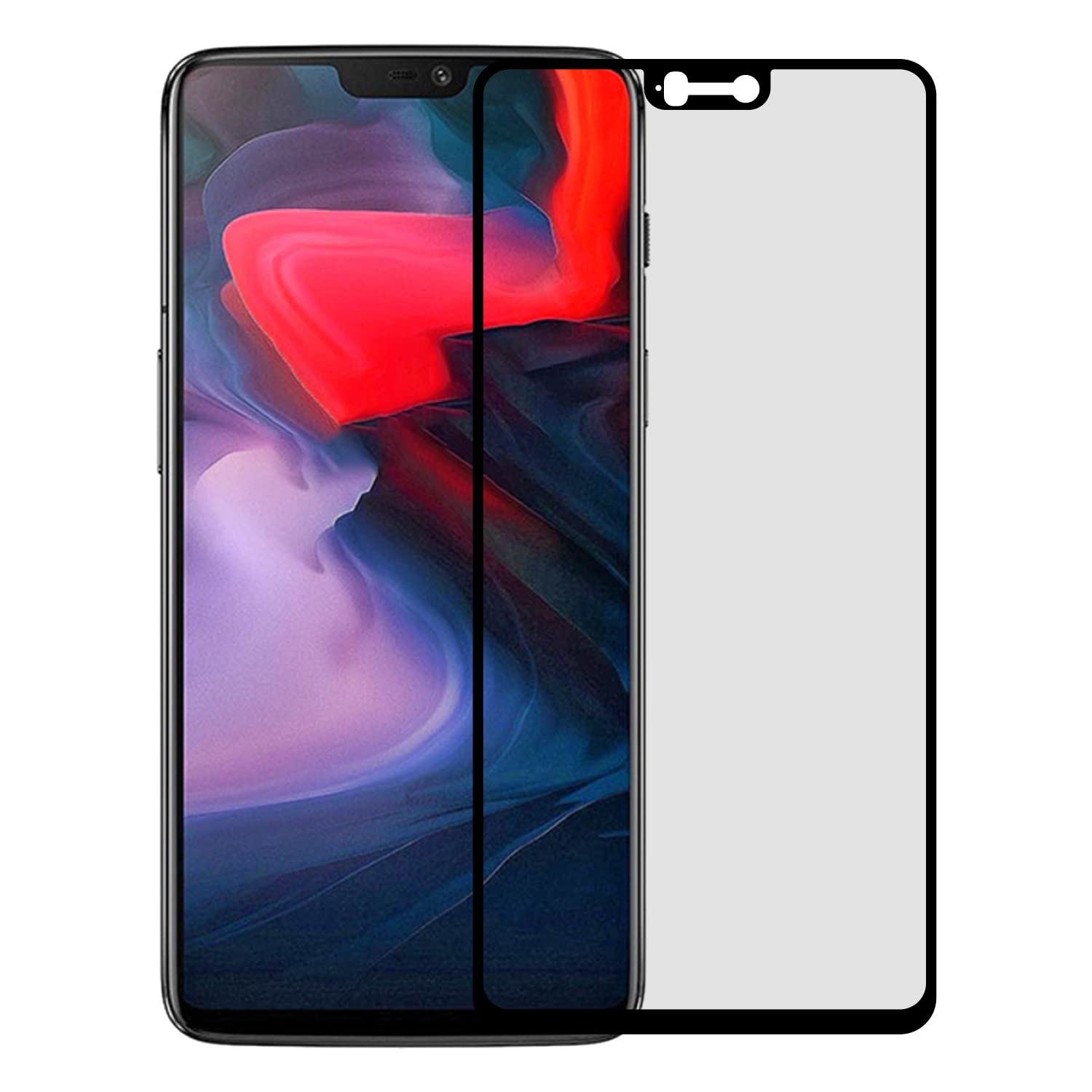 KITE DIGITAL Compatible with OnePlus 6 Matte Finish [Black] Tempered Glass Screen Protector with Edge to Edge Coverage - Easy Installation Kit (B09SM2KXX5) Amazon Price History, Amazon Price Tracker