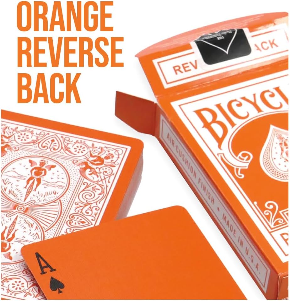 Magic Makers Orange Playing Cards Bicycle Deck