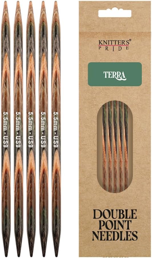 Knitter’s Pride Terra Double-Pointed Needles 8"" (20cm) – US Size 9 (5.5mm)