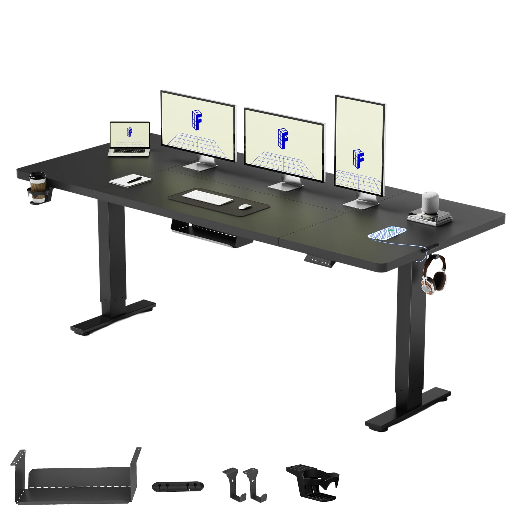 FLEXISPOT Escritorio Elevable Eléctrico 180x80, 100kg Carga, 4 Memorias
