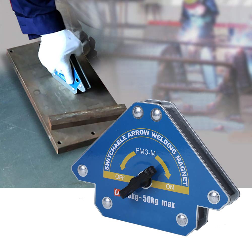 Respicefinem Magnetic Welding Aid Positioning Jig Tool with Switch Arrowing Shaped Welding Holder Suction 30-50kg