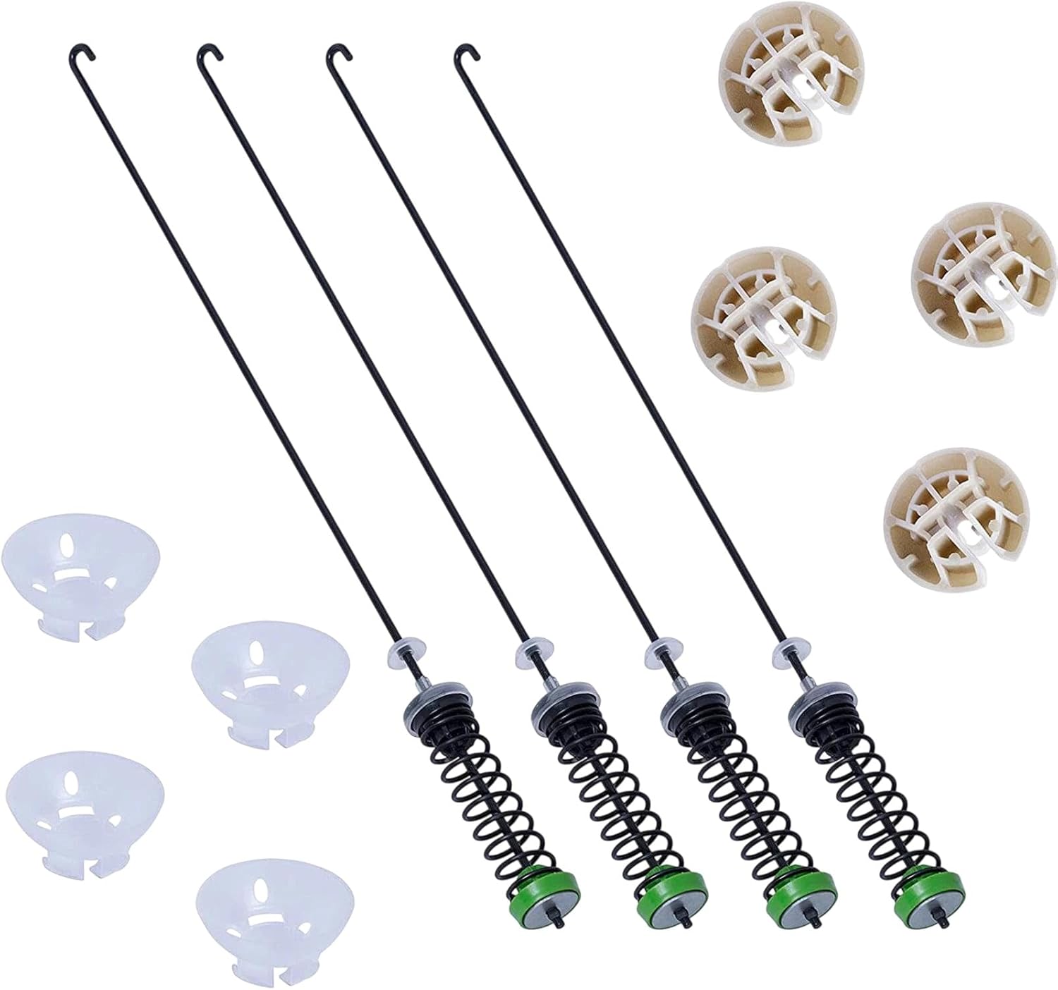 4Pcs Washer Suspension Rod Kit Compatible with Whirlpool WTW5010LW1 WTW5015LW0 Washer