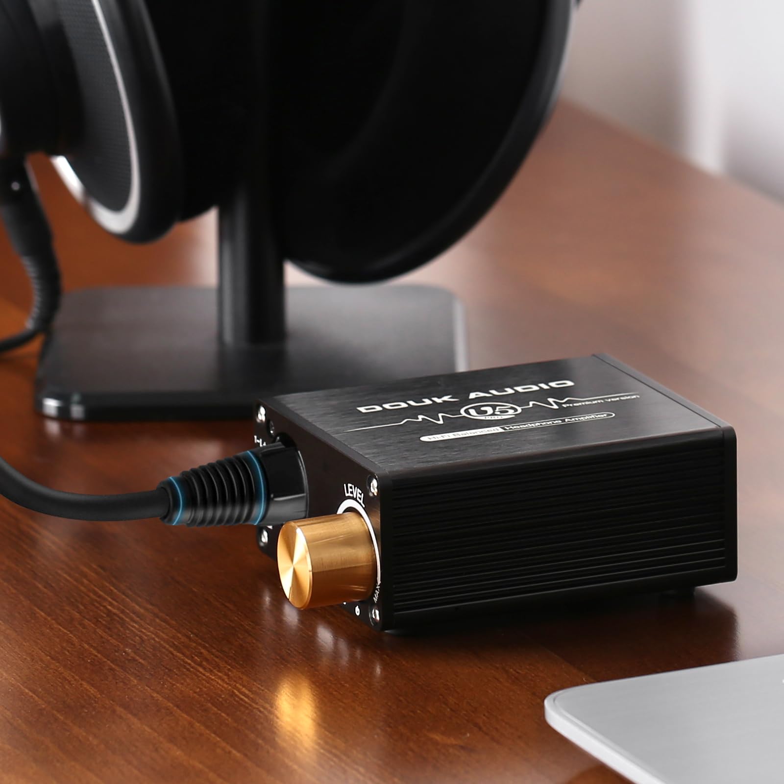 Douk Audio U5PRO HiFi Amplificatore per cuffie completamente bilanciato, mini amplificatore stereo per cuffie XLR e 4,4 mm, amplificatori operazionali sostituibili, compatibilità 18-600Ω, potenza di