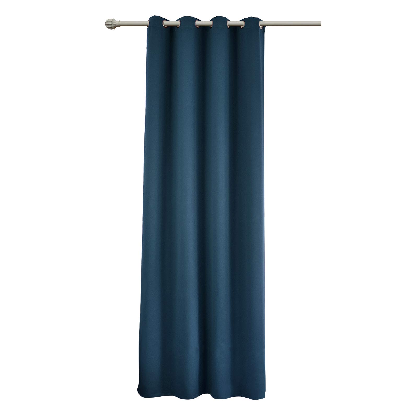 WOLTU Cortina Opaca con Ojales 1 Pieza Cortinas Térmicas Aislantes Moderna Decoración Ventanas para Dormotorio Habitacion Sala Salon 135x225 cm Azul Oscuro Global Recycled Standard OEKO-TEX STANDARD 100 Global Recycled Standard Global Recycled Standard