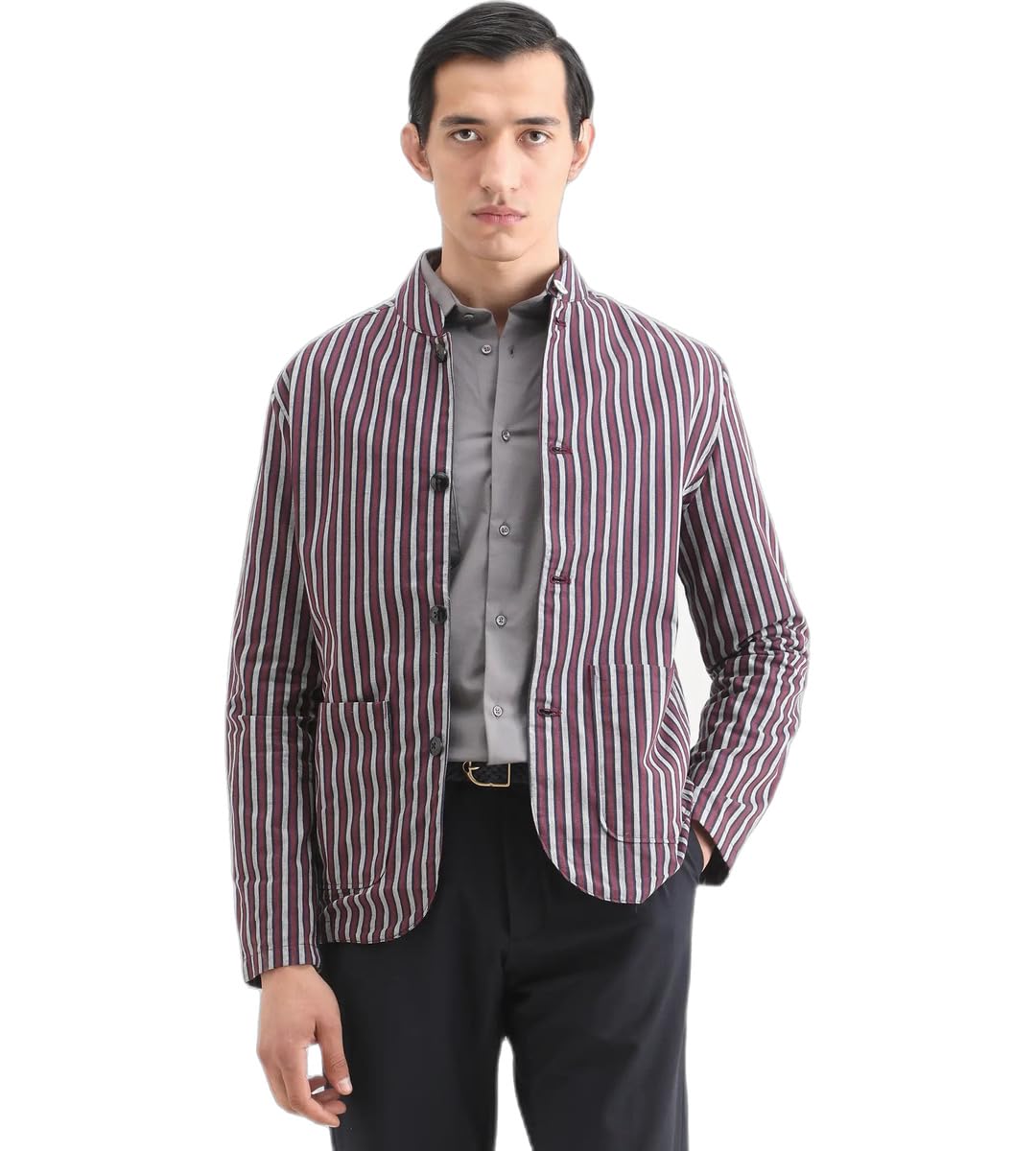 Rare Rabbit Relaxed fit Striped Jacket in neutral