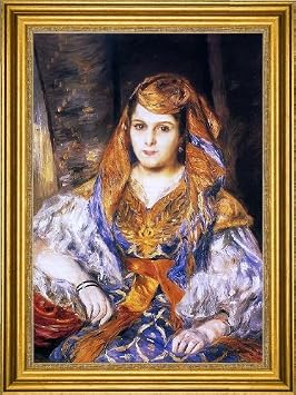 Art Oyster Pierre Auguste Renoir Madame Stora in Algerian Dress - 16" x 24" Premium Canvas Print with Gold Frame