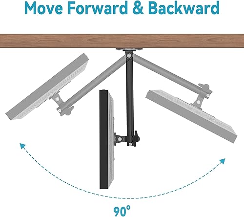 Miniatura 3 de Soporte para debajo del gabinete de cocina compatible con Echo Show 15, altura ajustable, soporte giratorio de inclinación giratoria, hacia adelante