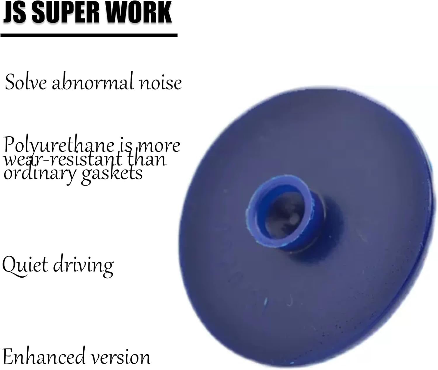 12PCS Leaf Spring End Tip Wear Pad Anti Squeak Insert Silencer Plastic Block Round Blue, Large