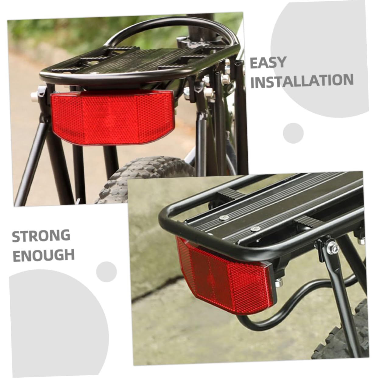 Réflecteur De Vélo Feux De Vélo Feux Vélo Léger Feu De Vélo Fourniture Vélo Porte-Bagages Arrière à Réflecteur Lampe De Cycle De Queue Vélo Lumière Le Fer