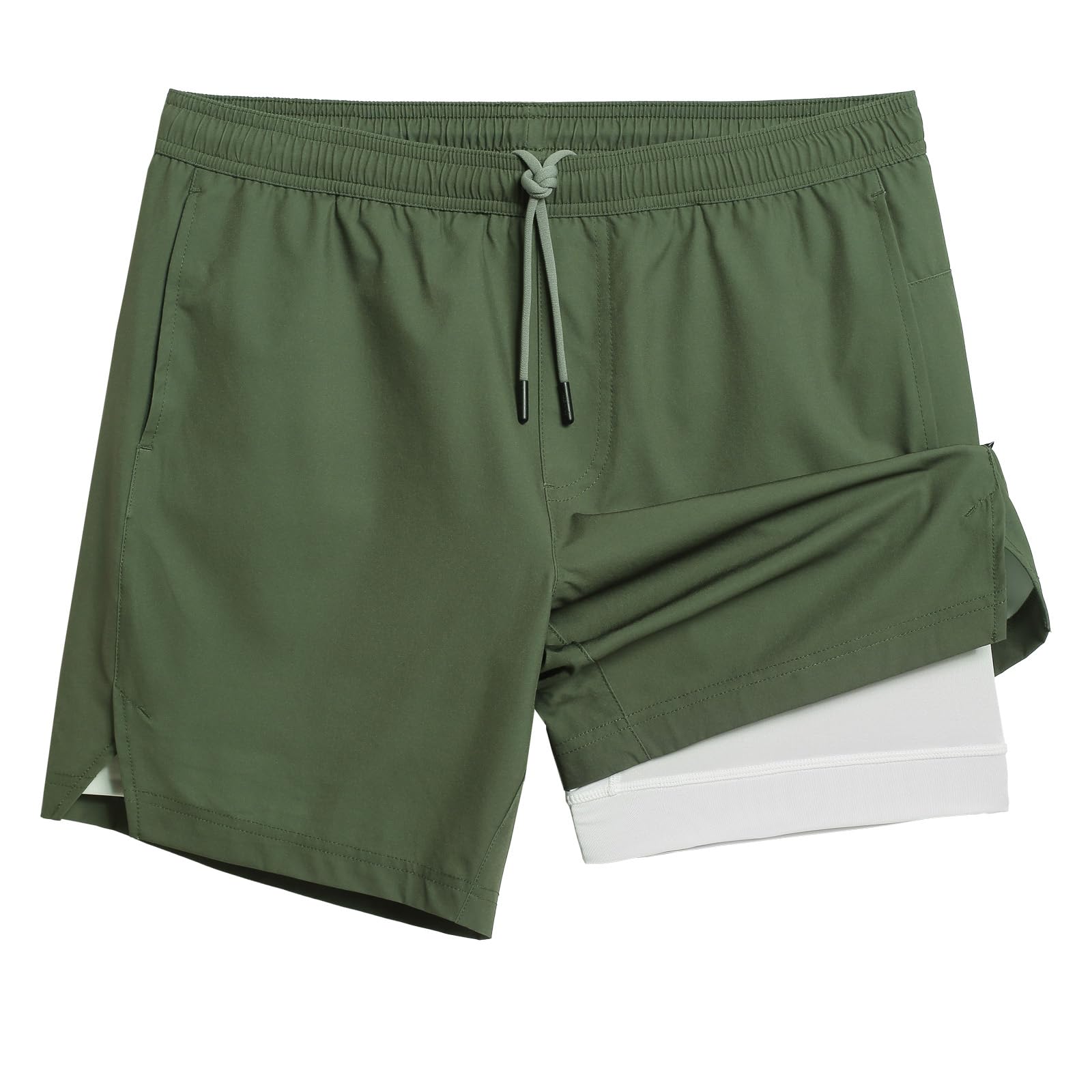 maamgic Gym Shorts for Men 7 inch with Liner Stretch 2 in 1 Workout Shorts Men Quick Dry Athletic Shorts