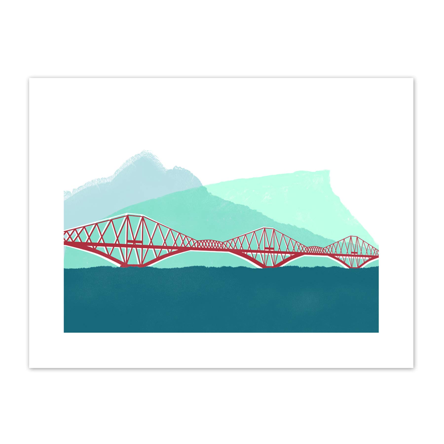 Scotland Edinburgh Forth Rail Arthurs Seat Canvas Wall Art Print