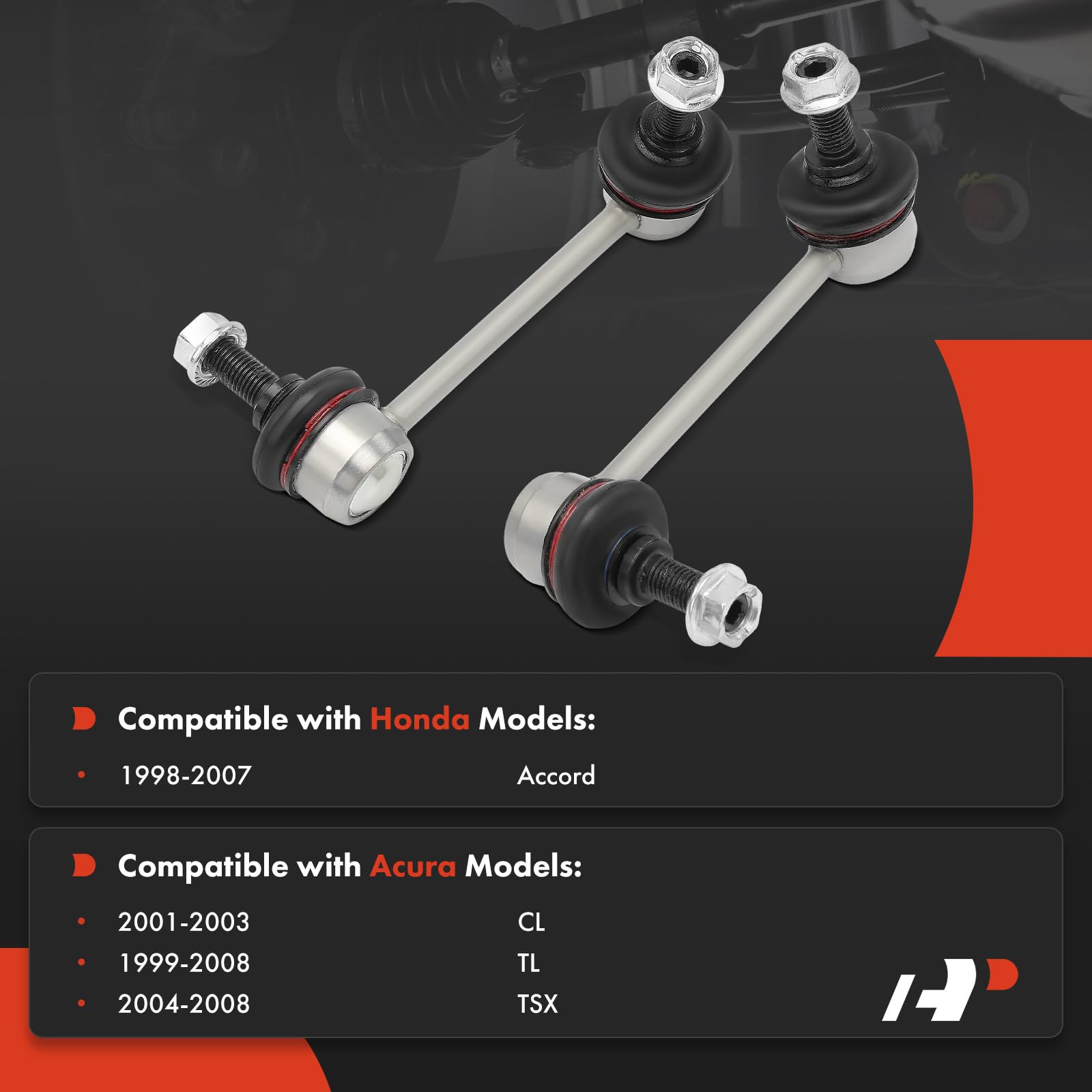 TRQ Front & Rear Sway Bar Link Set – Compatible With Honda Accord, Acura TL/CL (1998-2003) - View #4