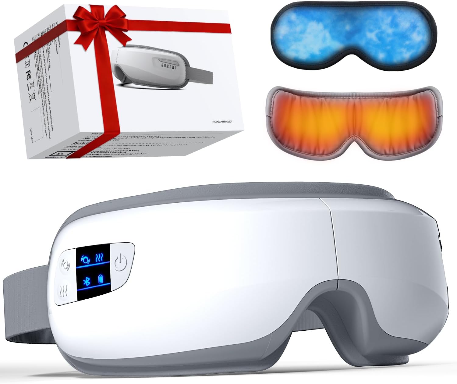 Eye Massager with Heat and Cooling, Valentines Day Gifts for Women Men, Heated Eye Mask Reduces Migraines, Dry Eyes, Headache Relief Eye Care Devices, Birthday Gifts for Her Him