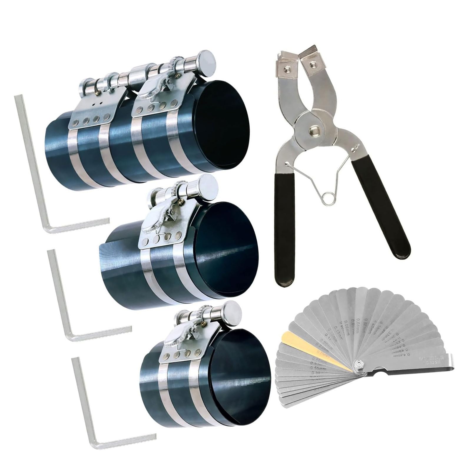 Ordinaryone Light Duty Adjustable Piston Rings Compressor Set With Plier For Engine Repair Piston Rings Compressor Gear