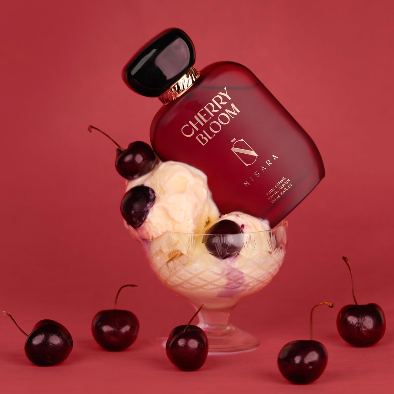 Nisara Cherry Bloom Gourmet EDP Perfume, for Women,100 ml | Premium Long Lasting Eau De Parfum | Fruity & Floral Fragrance with Cherry, Plum, Tuberose, Vanilla, Musk, Amber, Sandalwood Notes for Her 2