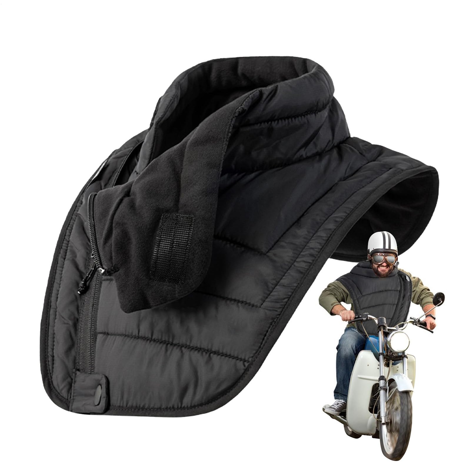 Genérico Scaldacollo per moto, scaldacollo per moto, impermeabile | collo e petto per moto, in cotone invernale, sciarpa amante del ciclismo a prova di