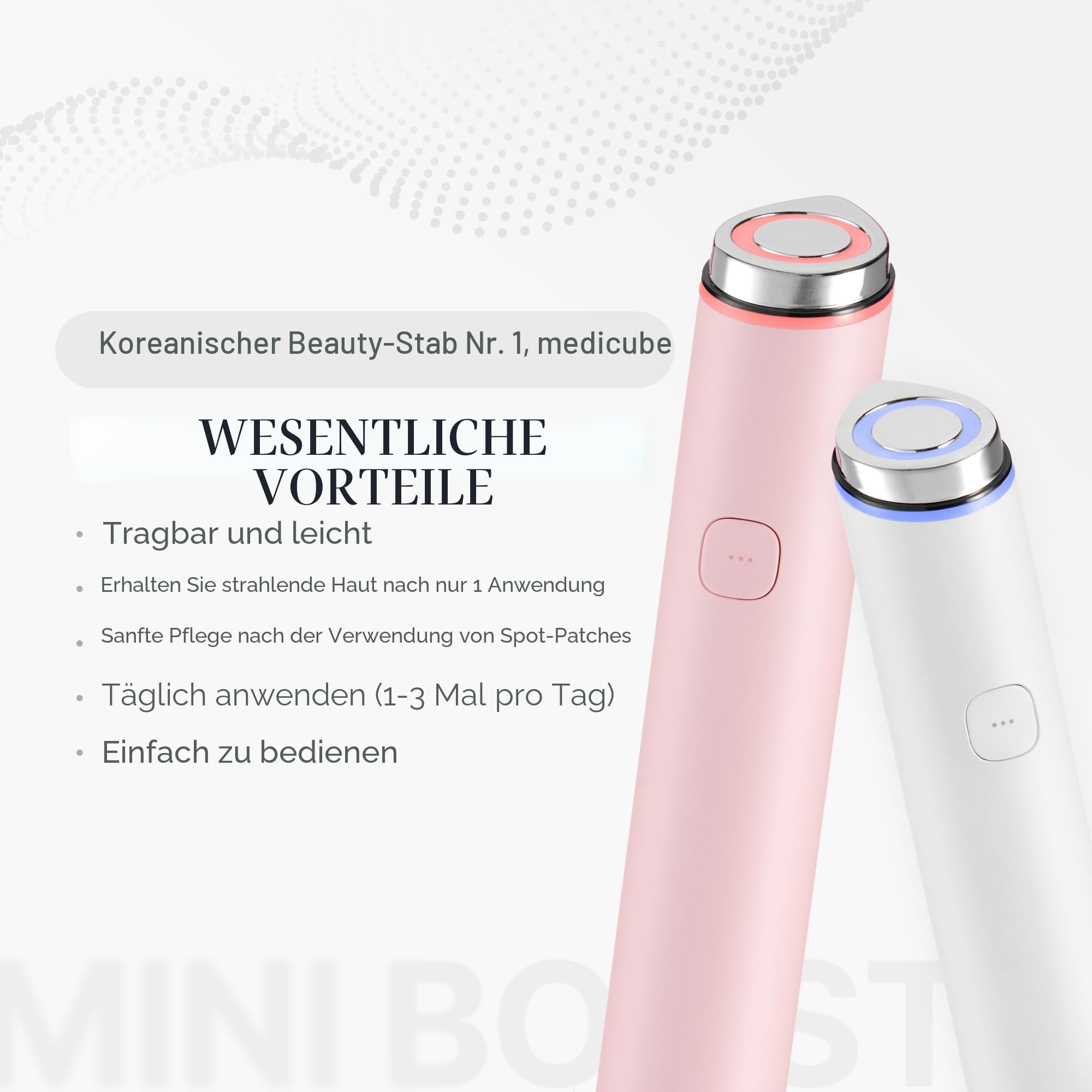 medicube Mini Booster Pro Pink | Günstiges Gesichtspflegewerkzeug für Anfänger – Tragbarer Glow Booster für Glashaut, fördert die Absorption der Hautpflege, Hautpflege für Teenager, koreanische