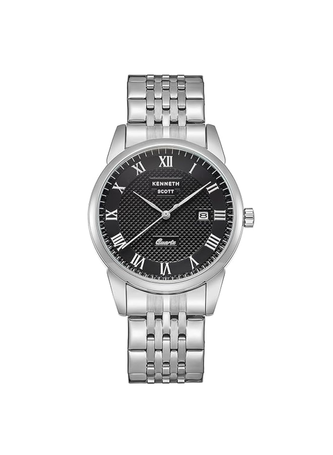 Kenneth Scott Mens Japanese Quartz Movement Watch, Analog Display and Bracelet Strap - K23030-SBSB, Silver, Silver, Bracelet (B0CP4743T4) Amazon Price History, Amazon Price Tracker