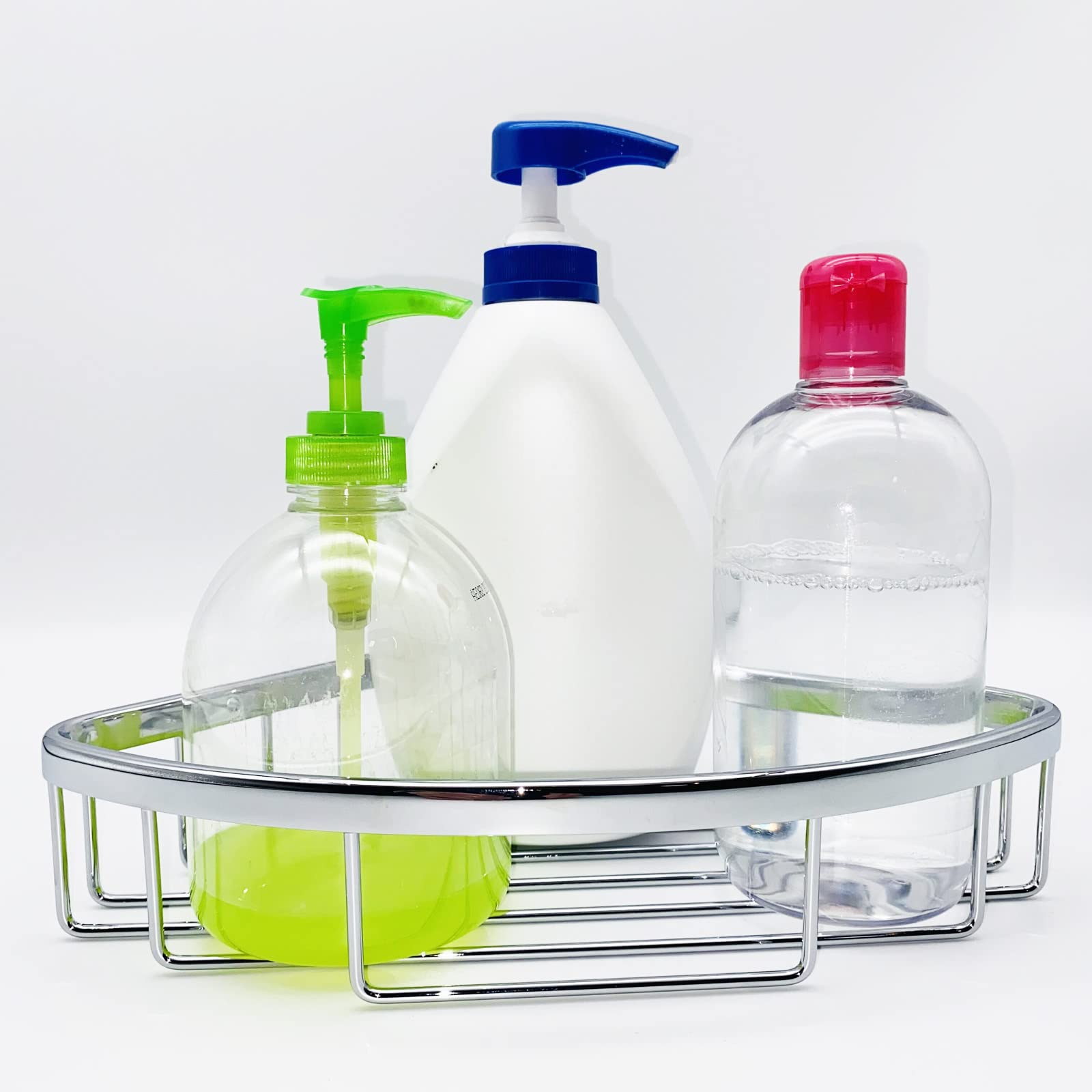 Cesta de ducha clásica para baño, champú, jabón, material de latón pulido cromado