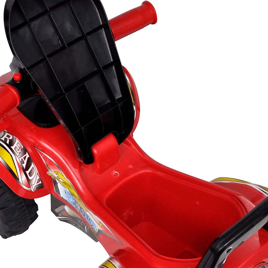 vidaXL Quad Correpasillos Infantil Sonido y Luces Rojo Moto de Juguete Niños