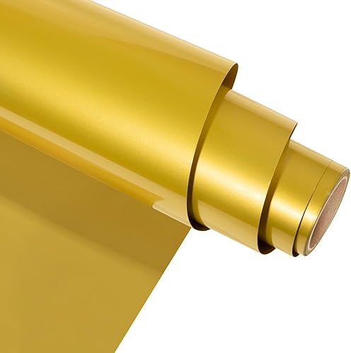 Gatichetta Rollo de vinilo de transferencia de calor de lámina metálica perla, 12 pulgadas x 6 pies, prensa de calor de vinilo perlado metálico mate