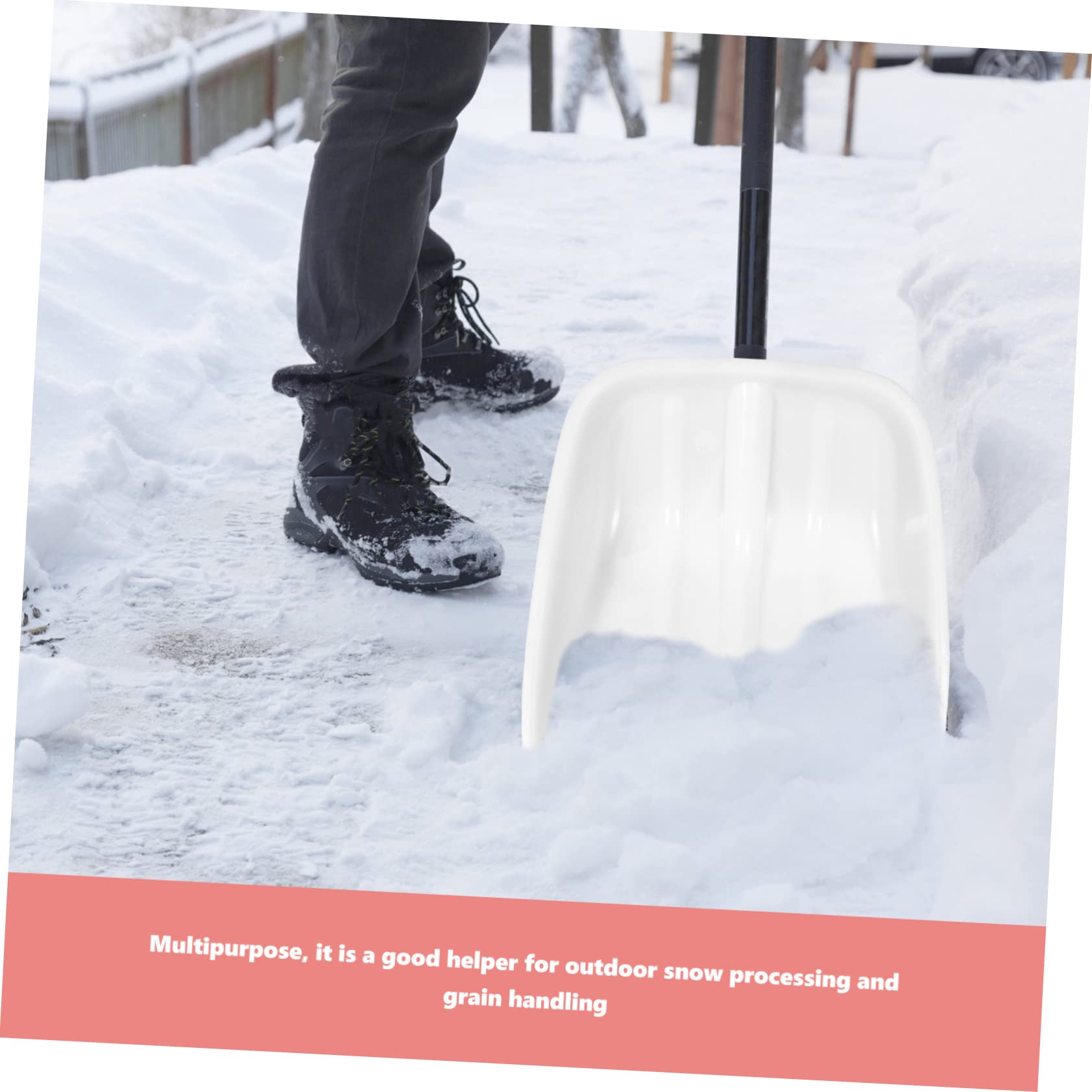 HANABASS Snow Shovel Accessories Shovel Parts Wide Snow Replacement Snow Ice Scraper Car Bling Accessories Car Snow Shovel Snow Remover for Driveway Polypropylene Ice Shovel White Window