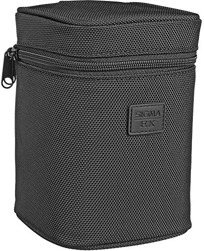 Black Sigma lens pouch with zipper