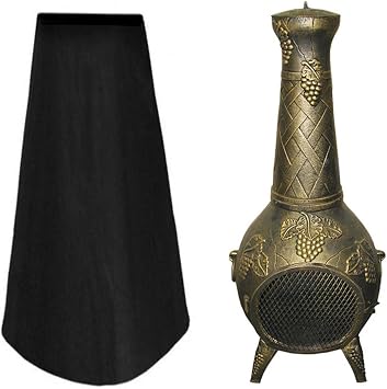 Chiminea Cover Waterproof Chiminea Covers Bottom with Drawstring Sturdy Covers Chiminea Defender Durable Weather-Proof Chiminea Fire Pit Cover for Outdoor Garden