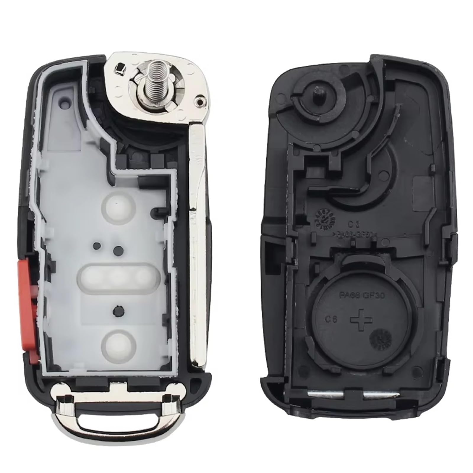 Compatible Con Ford Para Golf 6 2008-2015 Para Jetta 2012-2016 1 Uds Carcasa Plegable Llave Remota De 4 Botones OEM: 5K0837202AD