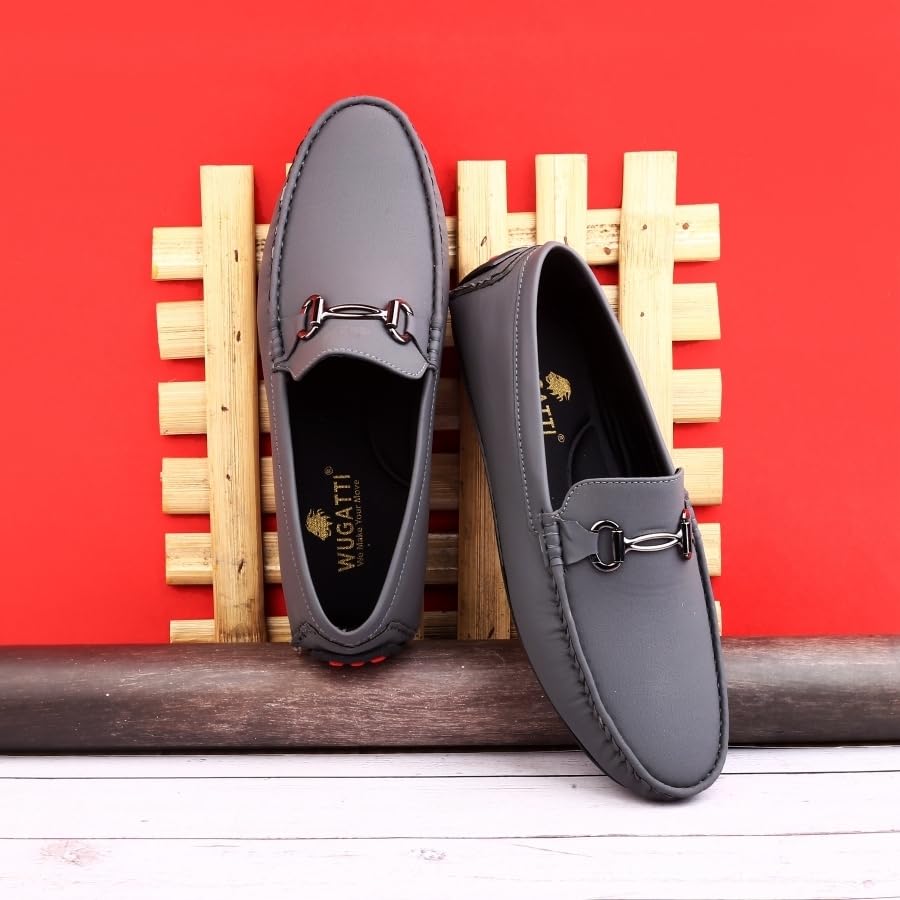 Image of WUGATTI Men's Suede Stylish, Comfortable & Casual Slip-On Loafers